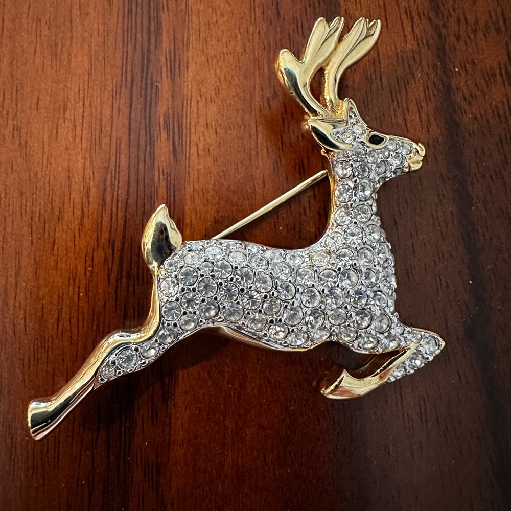 Swarovski Signature Jewelry Reindeer Brooch